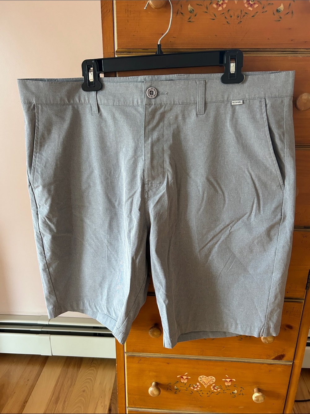Travis Mathew Light Gray Flat Front Shorts